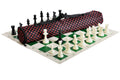 Quiver Chess Set Combination - Solid Plastic Regulation Pieces | Vinyl Chess Board | Quiver Bag