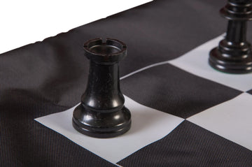 Regulation Tournament Chess Pieces and Cinch Chess Board Bag Combo - SINGLE WEIGHTED