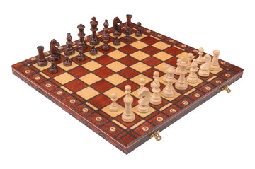 Splendido set di scacchi in legno europeo popolare PEARL 35 Splendido set di scacchi in legno europeo popolare PEARL 35