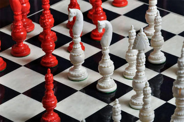 The Vizagapatam Luxury Bone Chess Pieces - 6.1