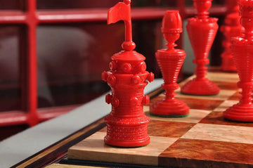 The Anglo-Dutch Reproduction Luxury Bone Chess Pieces - 4.5