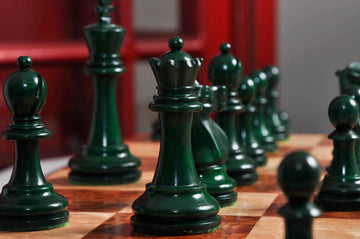 The Reykjavik II Series Bone Chess Pieces - 3.75