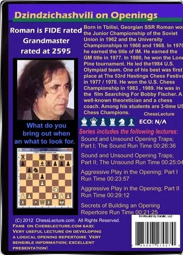 Dzindzichashvilli on Openings back