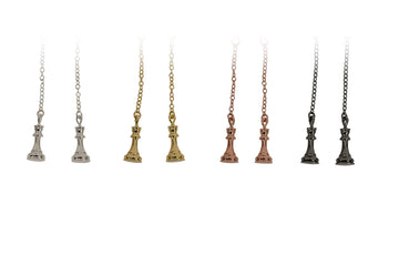 Caissa Collection Chess Pendant Earrings – QUEEN