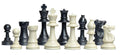 Deluxe Chess Set Combination - Solid Plastic Regulation Pieces | Vinyl Chess Board | Deluxe Bag