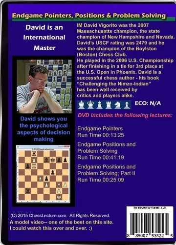 Endgames Pointers, Position and problem solving Back
