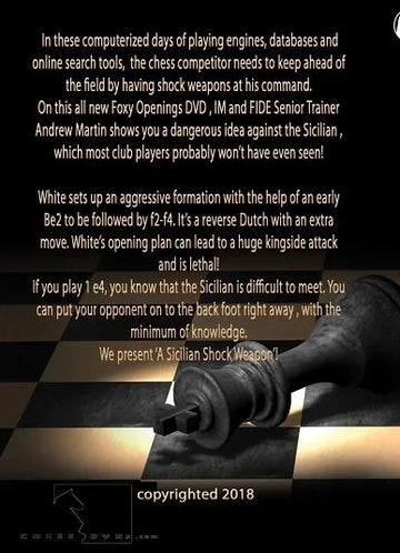 E-DVD FOXY OPENINGS - Volume 183 - A Shock Weapon Against the Sicilian For The Tournament Player