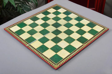 IMPERFECT - GREEN - Reproduction of the Carton Pierre Chess Board - 2.25