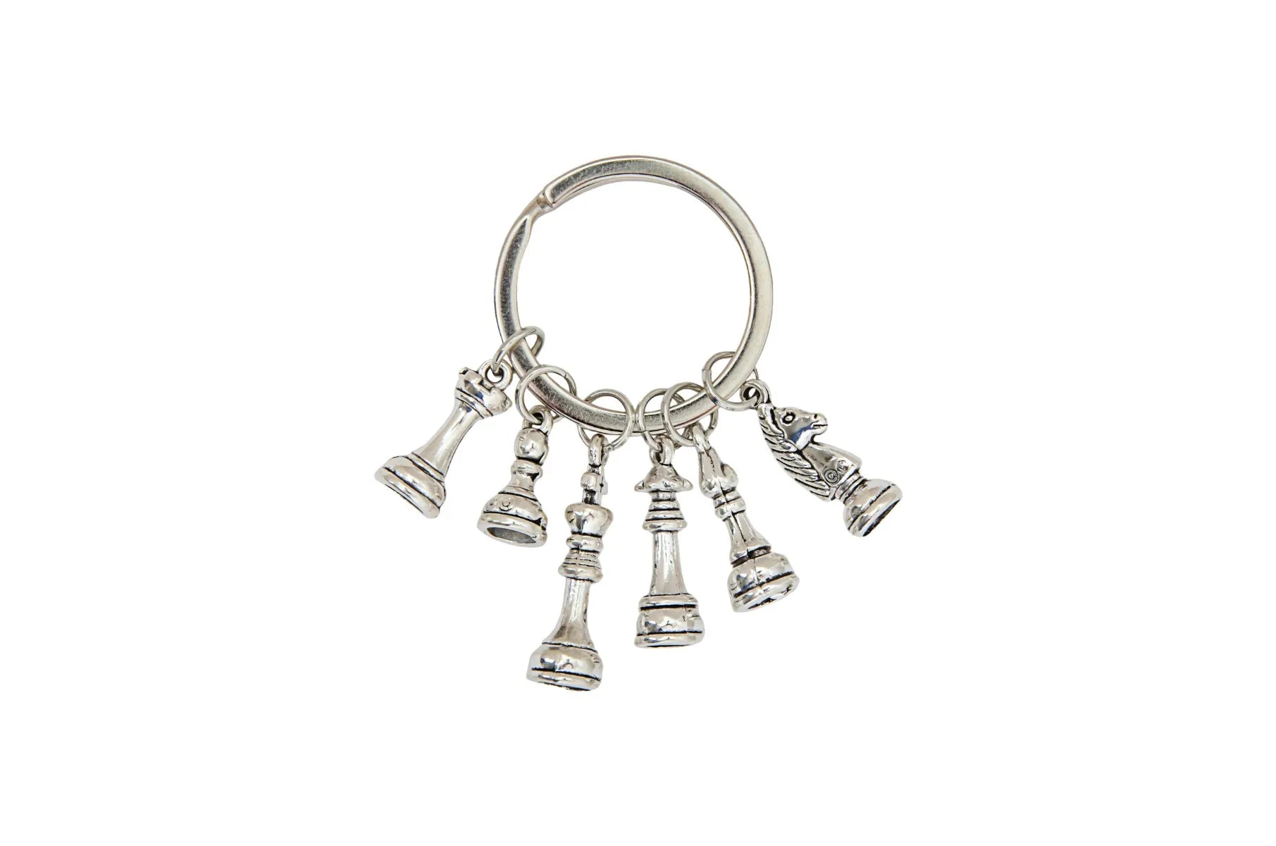 Chess Chain Silver Metal Chess Piece Key Chain Set – Wholesale Chess
