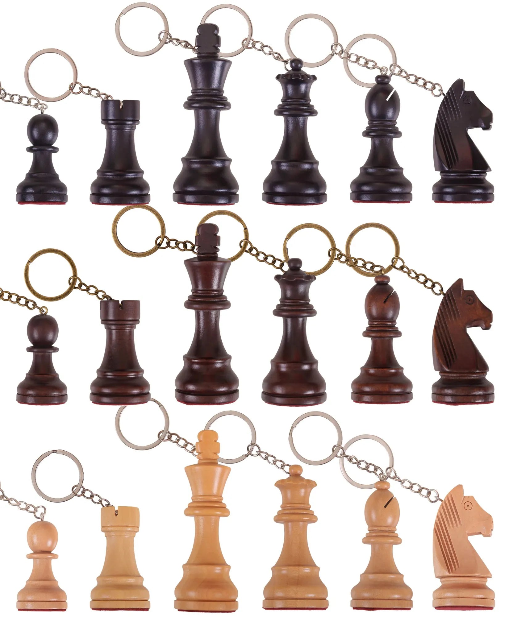 Wooden Chess Pieces Keychain – Wholesale Chess