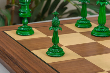 The Lund Anglo-Indian Reproduction Luxury Bone Chess Pieces - 4.75