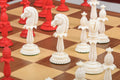 The Lund Anglo-Indian Reproduction Luxury Bone Chess Pieces - 4.75