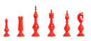 Red and Natural Bone