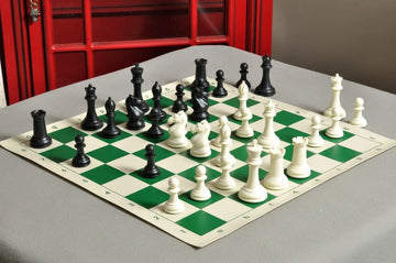 The Hastings Series Plastic Chess Pieces - 3.875