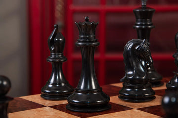 The Mammoth Ivory and Genuine Ebony Collector Series Luxury Chess Pieces - 4.4