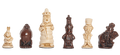 Alice in Wonderland Chess Pieces - 3.5" King - Brown & Natural