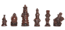Alice in Wonderland Chess Pieces - Brown & Natural