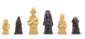 The Egyptian Series Chess Pieces - 3.7" King - Brown and Natural