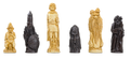 The Lord of the Rings Series Chess Pieces - 5.9" King - Brown and Natural