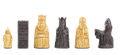 The Mini Isle of Lewis Series Chess Pieces - 2.0" King - Brown and Natural