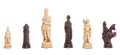 Roman Themed Chess Pieces - 4.25" King - Brown & Natural
