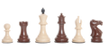 Staunton Themed Chess Pieces - 3.5" King - Brown & Natural