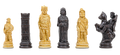 The Viking Series Chess Pieces - 4.4" King - Brown and Natural