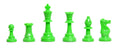 4 Player Chess Set Combination - Triple Weighted Regulation Colored Chess Pieces & 4 Player Vinyl Chess Board