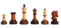 The Burnt Golden Rosewood Dubrovnik Series Chess Pieces - 3.75" King