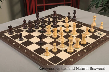 The Grandmaster Series Gilded Chess Pieces - 3.25