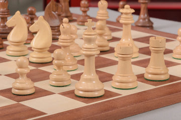 The Horn McCrillis Series Wood Chess Pieces - 3.6