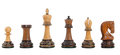The Burnt Golden Rosewood Leningrad Series Chess Pieces - 4.0" King