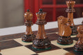 The Burnt Golden Rosewood Reykjavik II Series Chess Pieces - 3.75