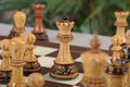 The Burnt Zagreb '59 Series Chess Pieces - 3.875