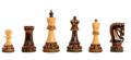 The Burnt Zagreb '59 Series Chess Pieces - 3.875" King