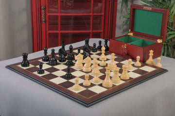 The Mechanics Institute Chess Set, Box, & Board Combination