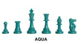Regulation Colored Plastic Chess Pieces - 3.75