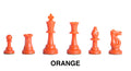 Regulation Colored Plastic Chess Pieces - 3.75
