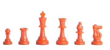 Halloween Deluxe Triple Weighted Chess Set Combination - Triple Weighted Regulation Pieces | Vinyl Chess Board | Deluxe Bag