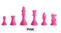 Regulation Colored Plastic Chess Pieces - 3.75