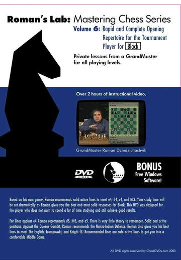 E-DVD ROMAN'S LAB - VOLUME 6 - Rapid and Complete Opening Repertoire for Black