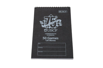 BLACK - USCF Commemorative Spiral Chess Scorebook