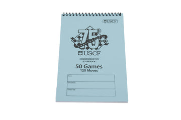 BLUE - USCF Commemorative Spiral Chess Scorebook