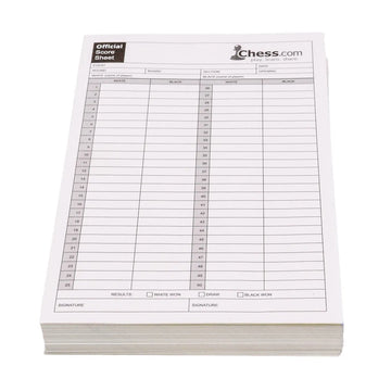 Chess.com Carbonless Copy Score Sheets - 100 Sheets