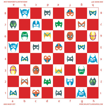 Mask Off - Full Color Vinyl Chess Board