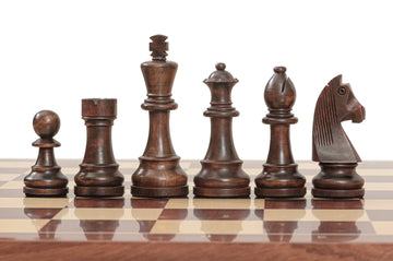 Rechapados Ferrer Chess Set and Mahogany Chess Board Combination