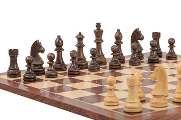 Chess R3434 Rechapados Ferrer Chess Set and Mahogany Chess Board Combination ...