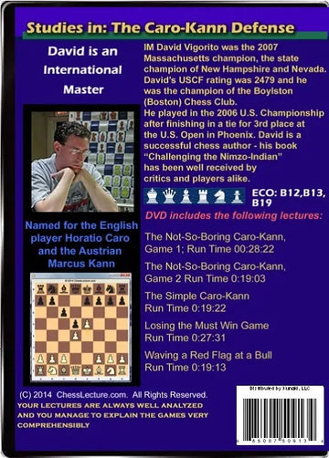 Studies in the Caro Kann Defense - Chess Lecture - Volume 101