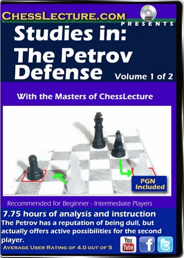 Studies in: The Petrov Defense - 2 DVDs - Chess Lecture - Volume 129