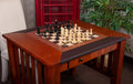 The Camaratta Signature Championship Chess Table - Dark Brown
